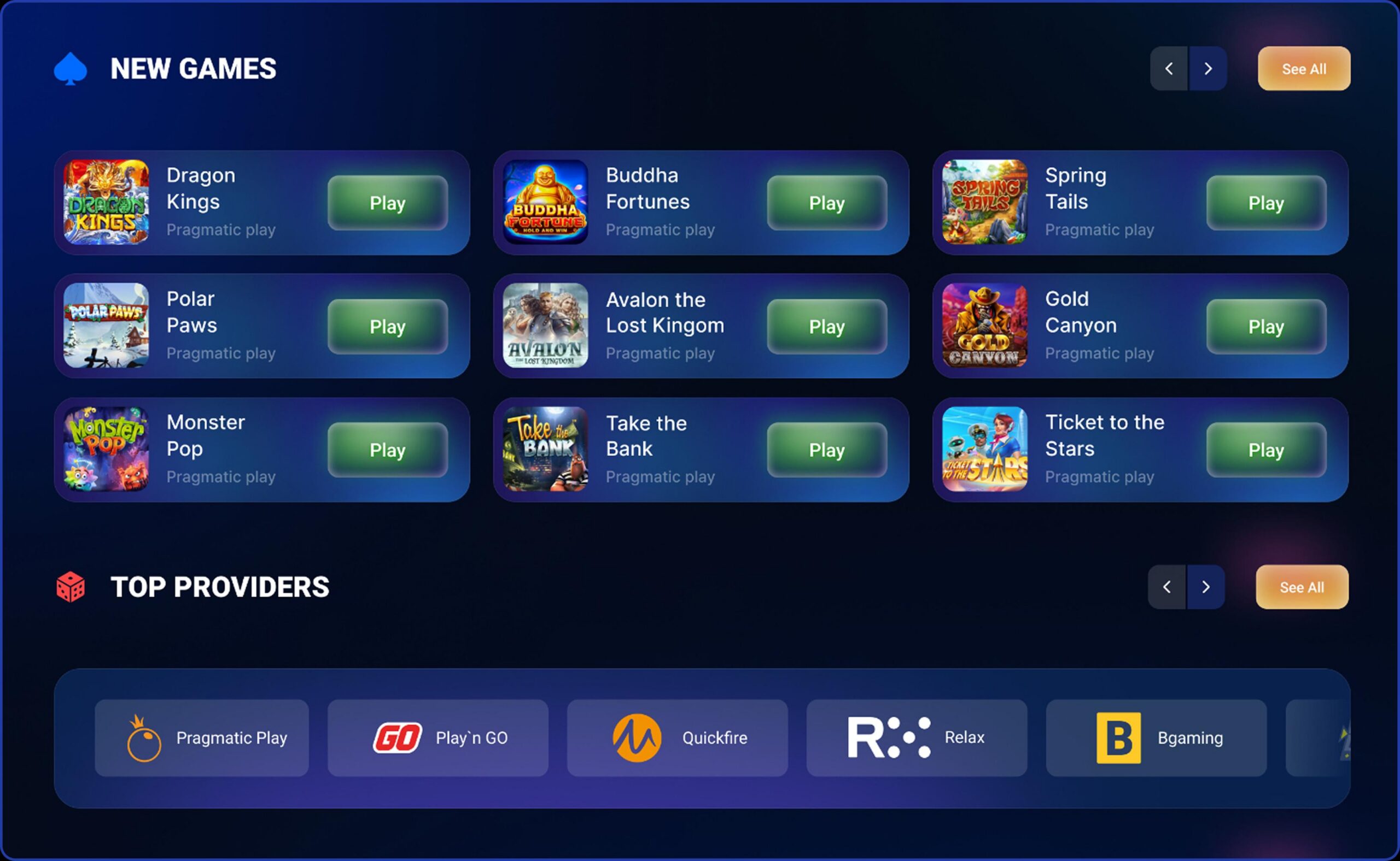 Azur Slot Casino Games